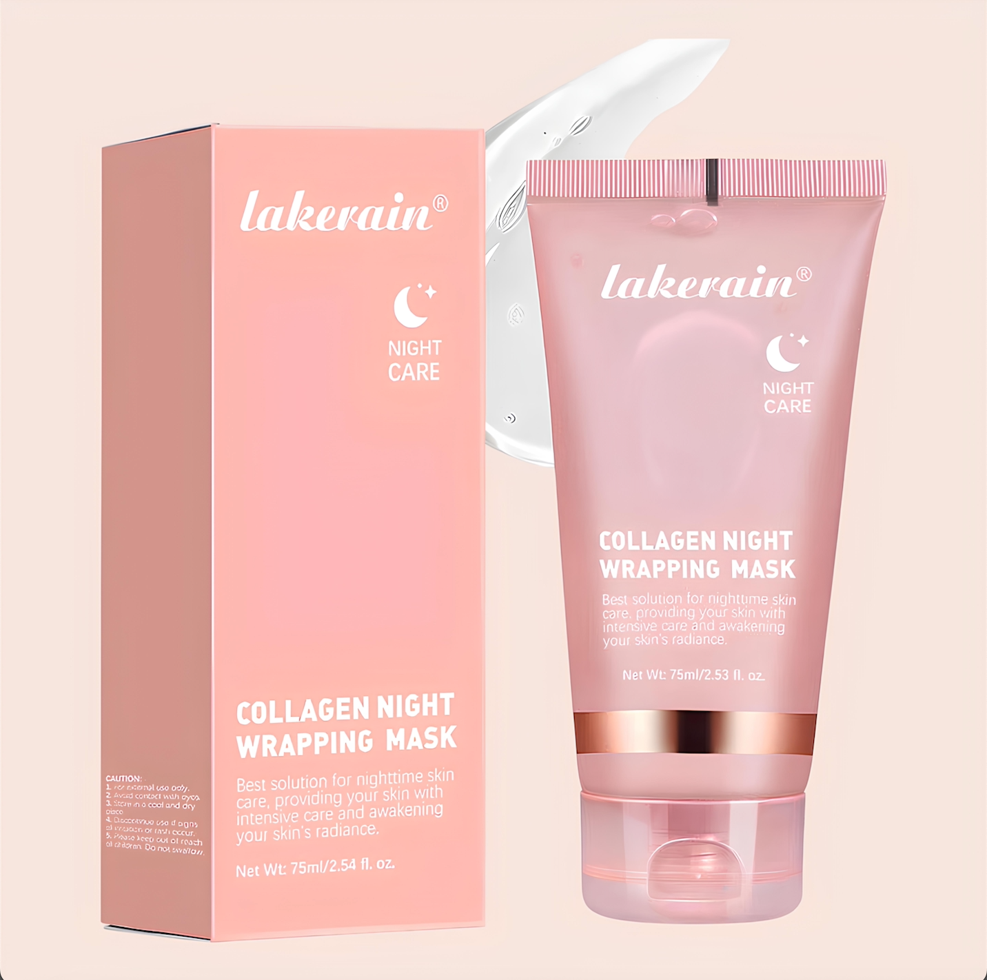 Masque de Nuit Collagène Wrapping Hydratant & Revitalisant- Soin Anti-Âge