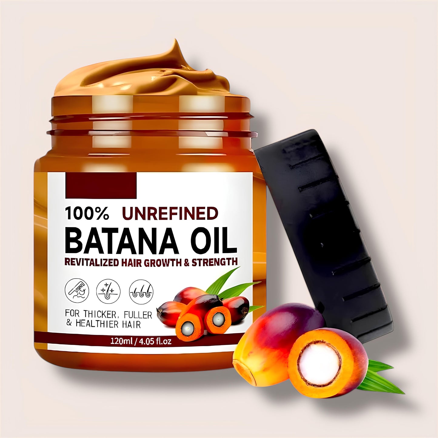 Huile de Batana 100% Pure – Croissance, Nutrition & Brillance